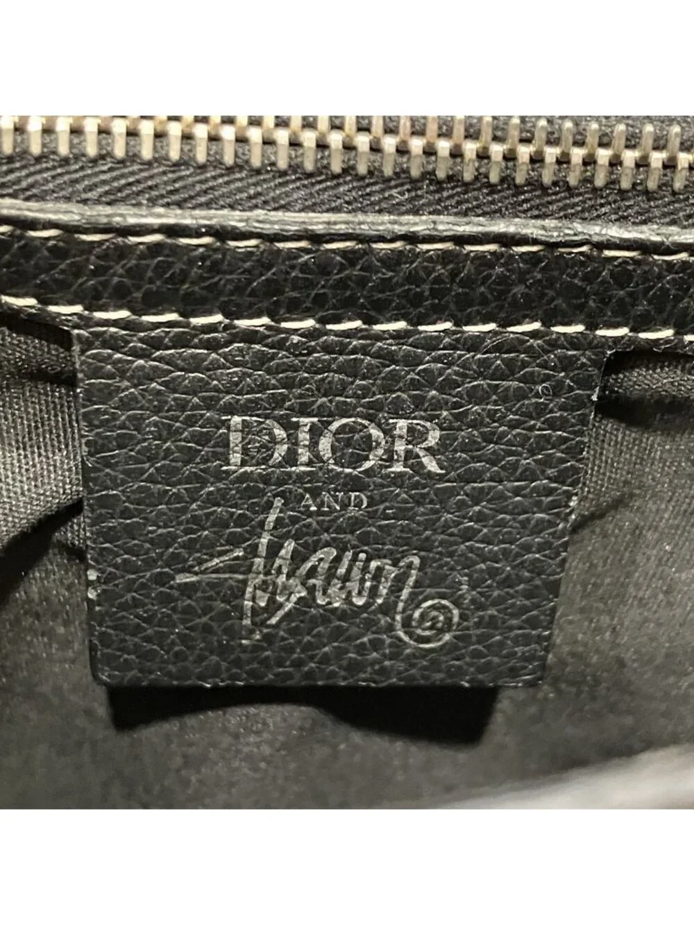 Dior Shawn Stussy Collaboration Saddle Bee Pouch Shoulder Bag Leather